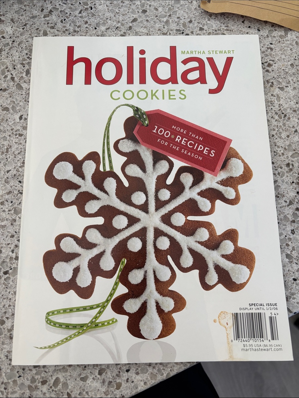 Martha Stewart Holiday Cookies Cookbook - White & Red Cover 2006